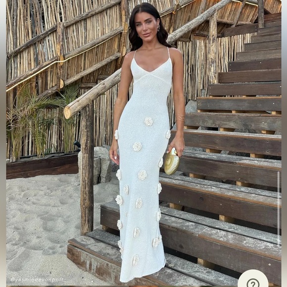 Meshki | Dresses | Meshki Suki Knit Maxi Dress With Flowers | Poshmark